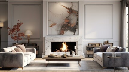 Wall Mural - cozy marble gray