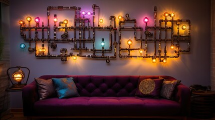 Wall Mural - modern steampunk light