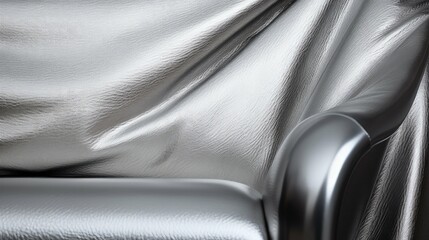 Sticker - modern metallic silver texture