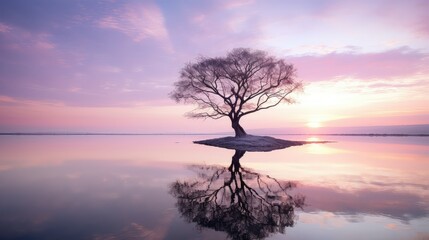 Wall Mural - water silver and lavender