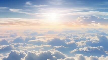 Wall Mural - sky above clouds sun