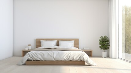 Canvas Print - frame blurred interior bedroom