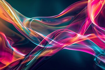 Aufkleber - Smooth gradient abstract with tech visuals