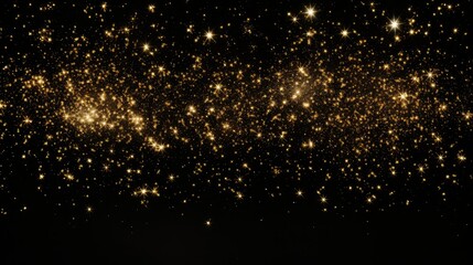 night gold stars black background