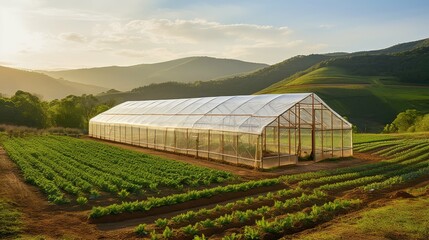 Wall Mural - cultivation agriculture greenhouse