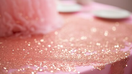 Sticker - party pink gold glitter