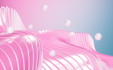 Poster - abstract curve background, 3d rendering.
