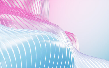 Poster - Gradient abstract curve background, 3d rendering.
