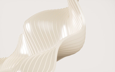 Poster - Golden abstract curve background, 3d rendering.