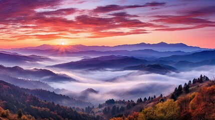 Poster - mountain light backdrop