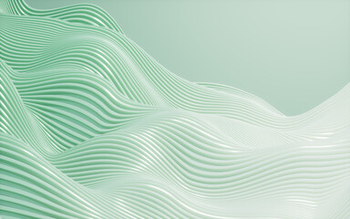 Poster - Gradient abstract curve background, 3d rendering.