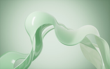 Poster - Gradient abstract curve background, 3d rendering.