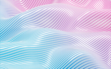 Poster - Gradient abstract curve background, 3d rendering.