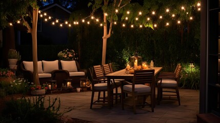 Wall Mural - outdoor garden lights