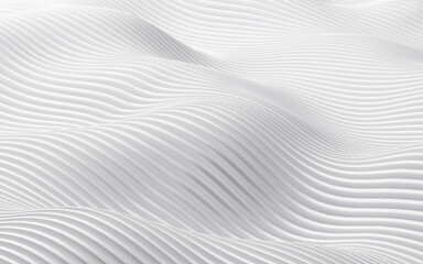 Poster - White abstract curve background, 3d rendering.