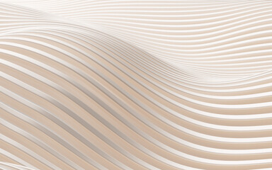 Poster - Golden abstract curve background, 3d rendering.