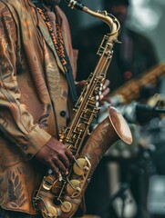 Man playing saxophone