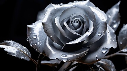 Wall Mural - close silver rose