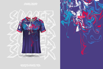 Wall Mural - Sports jersey and t-shirt template sports jersey design vector. Sports design for football, racing, gaming jersey.