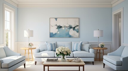 Poster - blue interior painting service