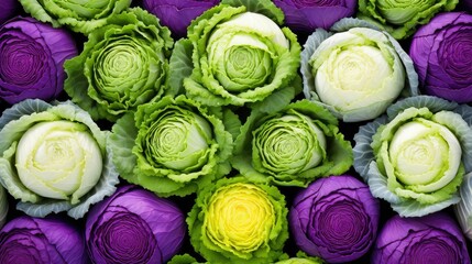 Canvas Print - market cabbage celery fresh