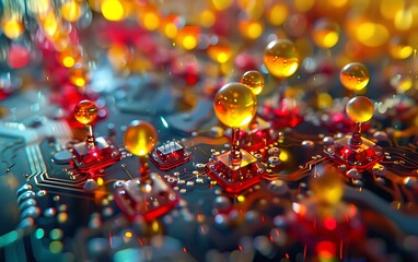 Poster - Colorful nanotechnology structures on a microchip