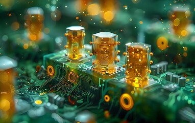 Poster - Colorful nanotechnology structures on a microchip