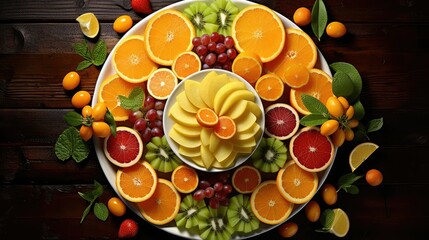 Poster - slices cut orange fruit