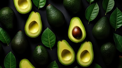 Canvas Print - green top avocado background