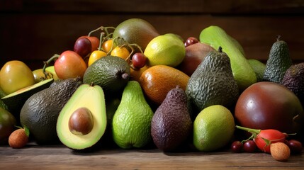 Sticker - rustic exotic avocado background