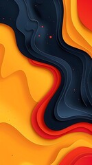Poster - Captivating Abstract Frame with Dynamic Shapes and Bold Color Gradients   Modern Minimalist Concept