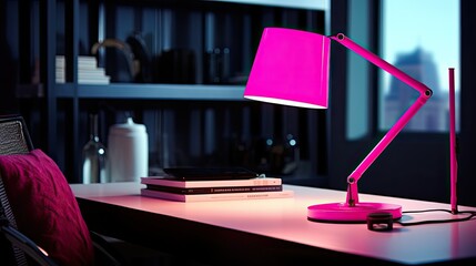 Sticker - lighting hot pink office