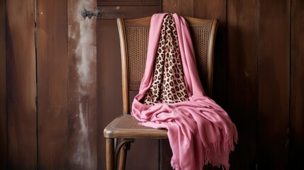 Wall Mural - scarf pink animal prints