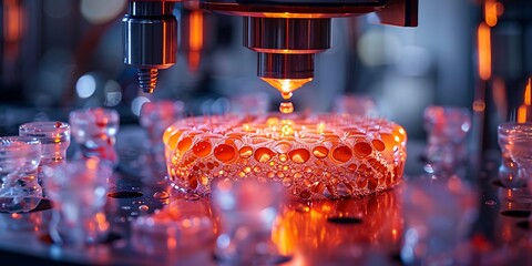 Aufkleber - 3D bioprinter fabricating complex organic structures