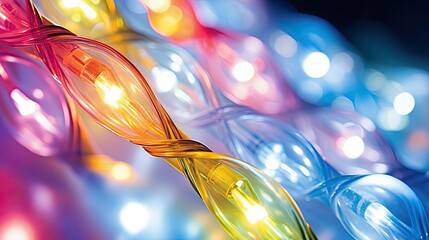 Canvas Print - designs christmas lights close up