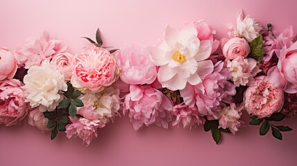 Poster - floral pink background elegant