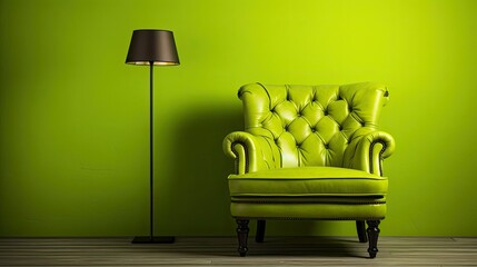 Canvas Print - color piece lime green