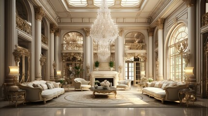 Canvas Print - grandeur luxurious home interior