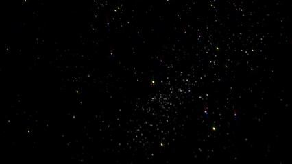 starry night sky, where numerous stars blink and sparkle across dark expanse motion of blinking ligh