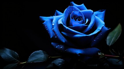 Wall Mural - dramatic blue rose