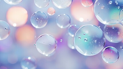 Canvas Print - playful grey bubble background