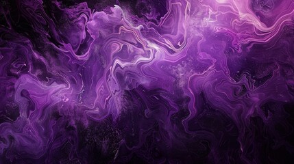 Wall Mural - Abstract purple and black swirling patterns creating a dynamic and vibrant visual effect