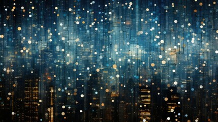 Canvas Print - urban city lights texture