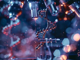 Aufkleber - CRISPR technology interface for genetic editing in lab