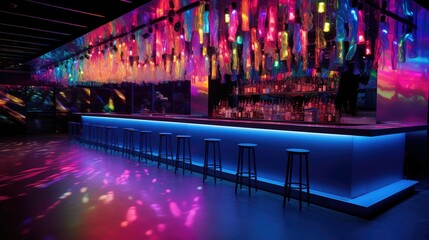 Wall Mural - bright bar with lights