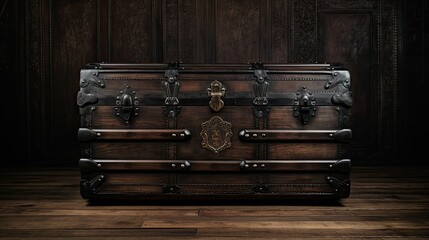 Wall Mural - antique old dark wood