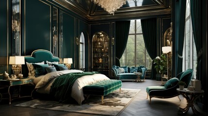 Wall Mural - bedroom interior plan