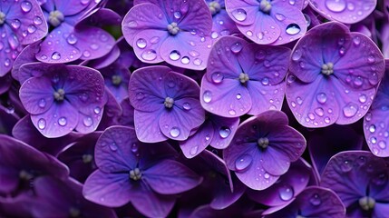 Wall Mural - vibrant hydrangea purple