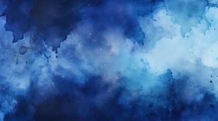 Sticker - dynamic dark blue water color background