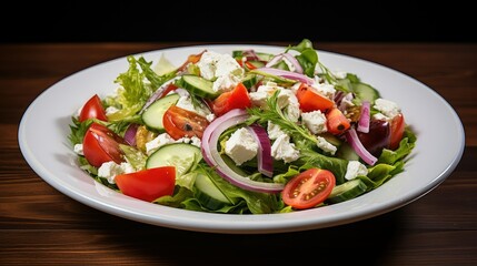 Poster - fresh vegetable lettuce salad